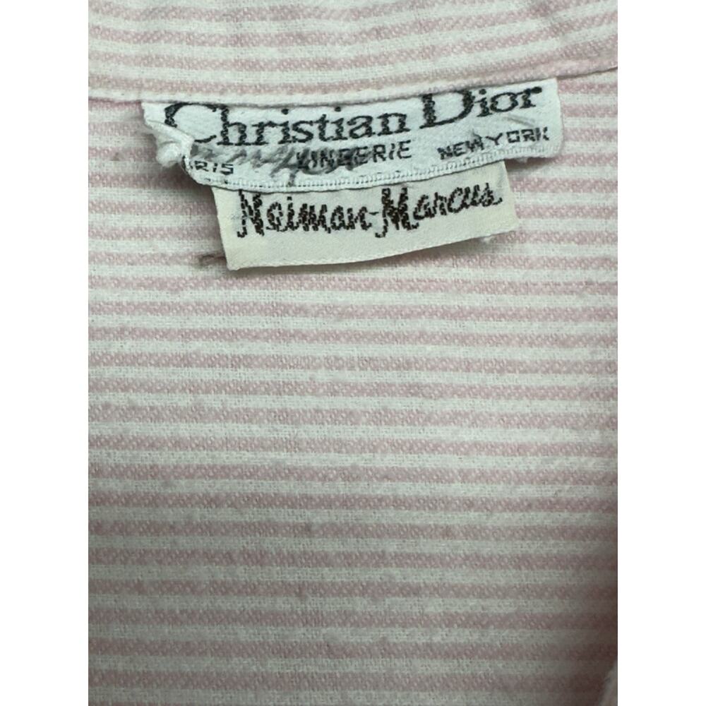 Vintage Christian Dior Neuman Marcus Flannel Pink Petite Nightgown Grannycore - Picture 3 of 15
